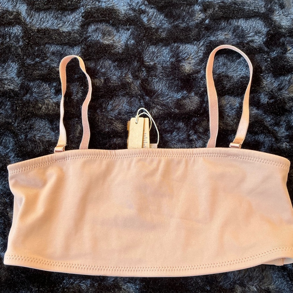 SKIMS Tan Bandeau with Removable Straps